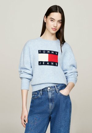 Tommy Jeans MELANGE FLAG  - Jersey de punto - vessel blue melange