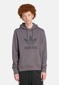 adidas Originals TREFOIL - Mikina s kapucňou - grey strata