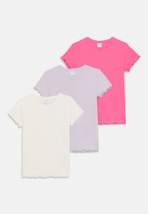 TOP 3 PACK - T-shirt basic - light dusty lilac
