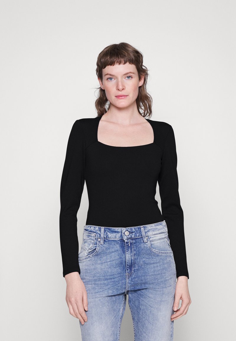 Abercrombie & Fitch PONTE SQ NECK BODYSUIT Body black beauty/black