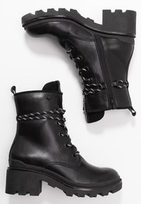 Anna Field Botines con cordones - black
