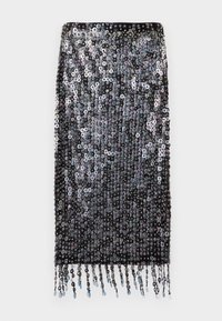 Pinko PASSAPAROLA PAILLETTES E CRISTALLI - Pouzdrová sukně - multi-bluette/nero/azzurro