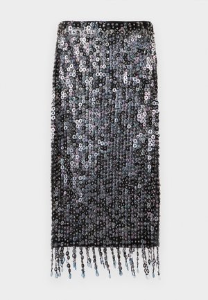 Pinko PASSAPAROLA PAILLETTES E CRISTALLI - Pouzdrová sukně - multi-bluette/nero/azzurro