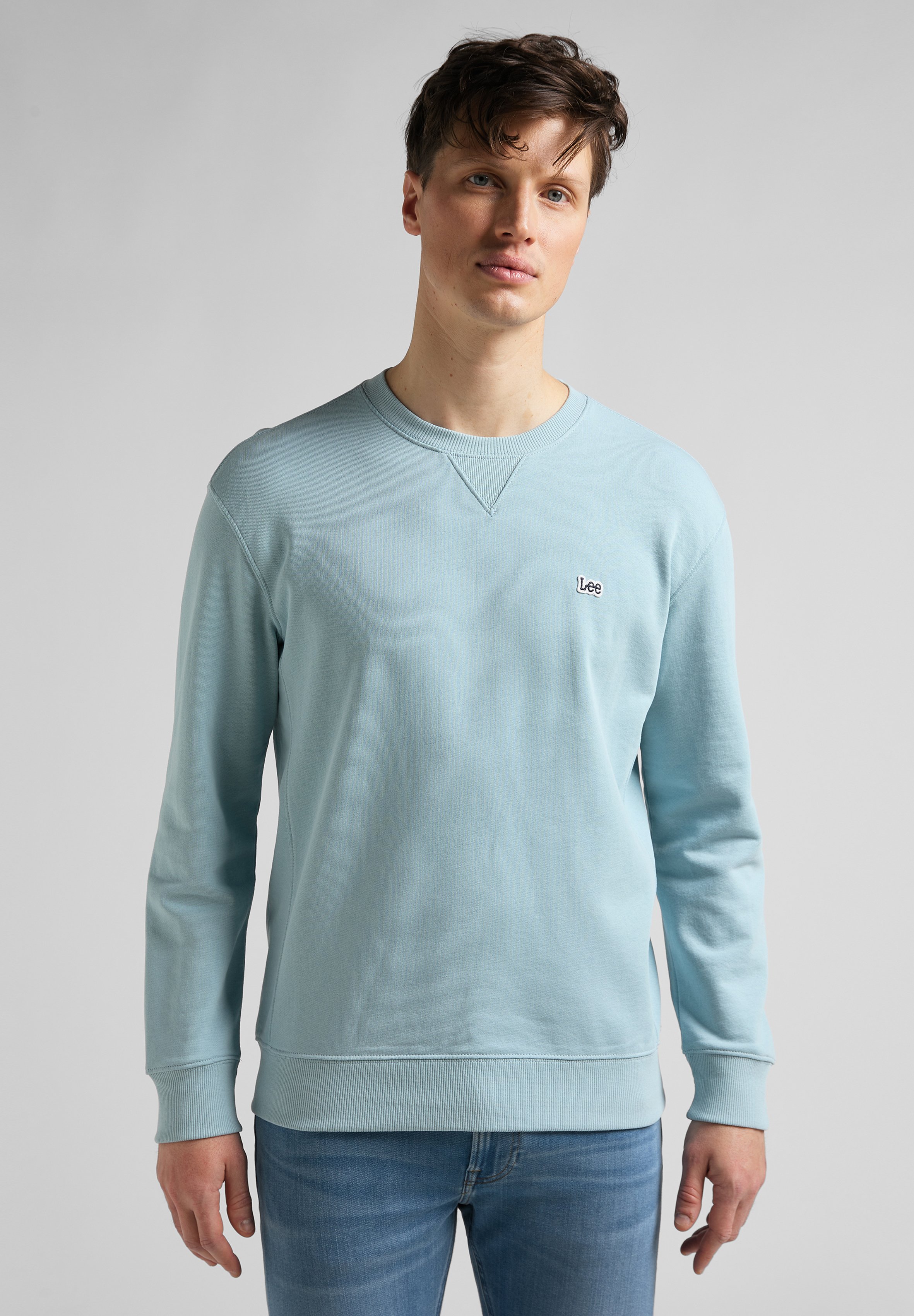Lee PLAIN CREW - Sweatshirt - ice blue 