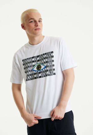 House of Holland RHINESTONE PRINTED - Print T-shirt - white