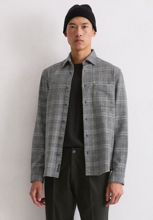 REGULAR WARM TWILL - Shirt - multi grey melange