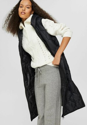 MIT KAPUZE - Waistcoat - black