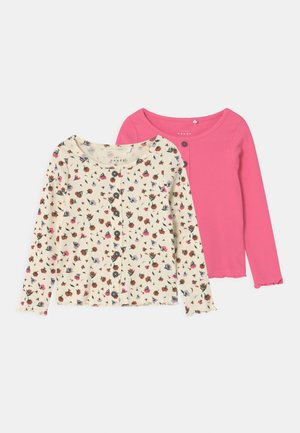 NMFVEMIA SLIM 2 PACK - Long sleeved top - sangria sunset