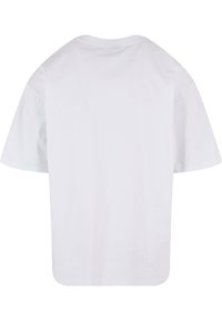 White cotton T-shirt with short sleeves, crew neck, and a straight cut. Smooth texture with no visible patterns or accents.