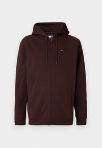 FLAG ZIP THRU - Džemperis su gobtuvu - rich brown