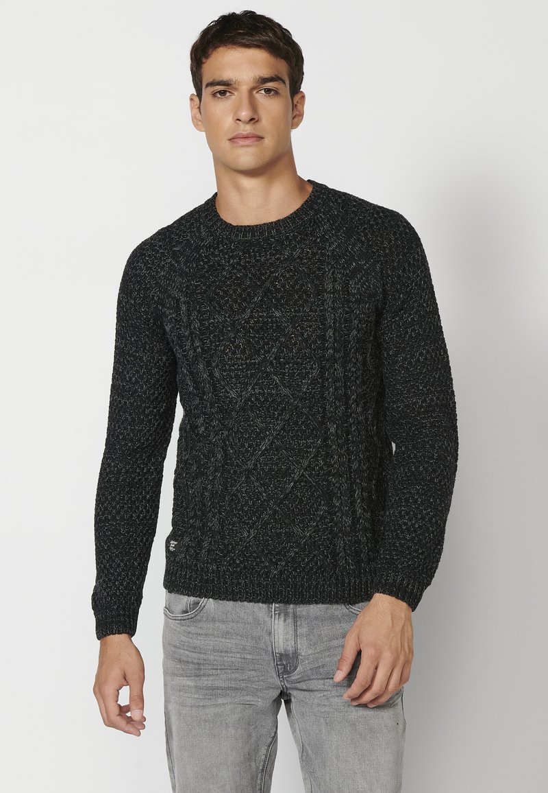 Koroshi Strickpullover - black
