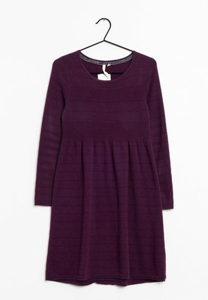 Stickad klänning - purple