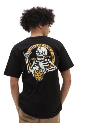 Vans CHILLIN SINCE 66 SS - Triko s potiskem - black