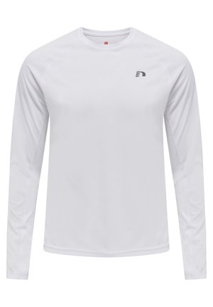 Langærmet T-shirt - white