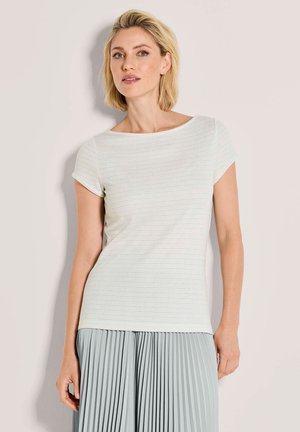 T-shirt print - wool white   silver grey