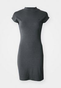 WASHED CAP SLEEVE DRESS - Tubino - washed black