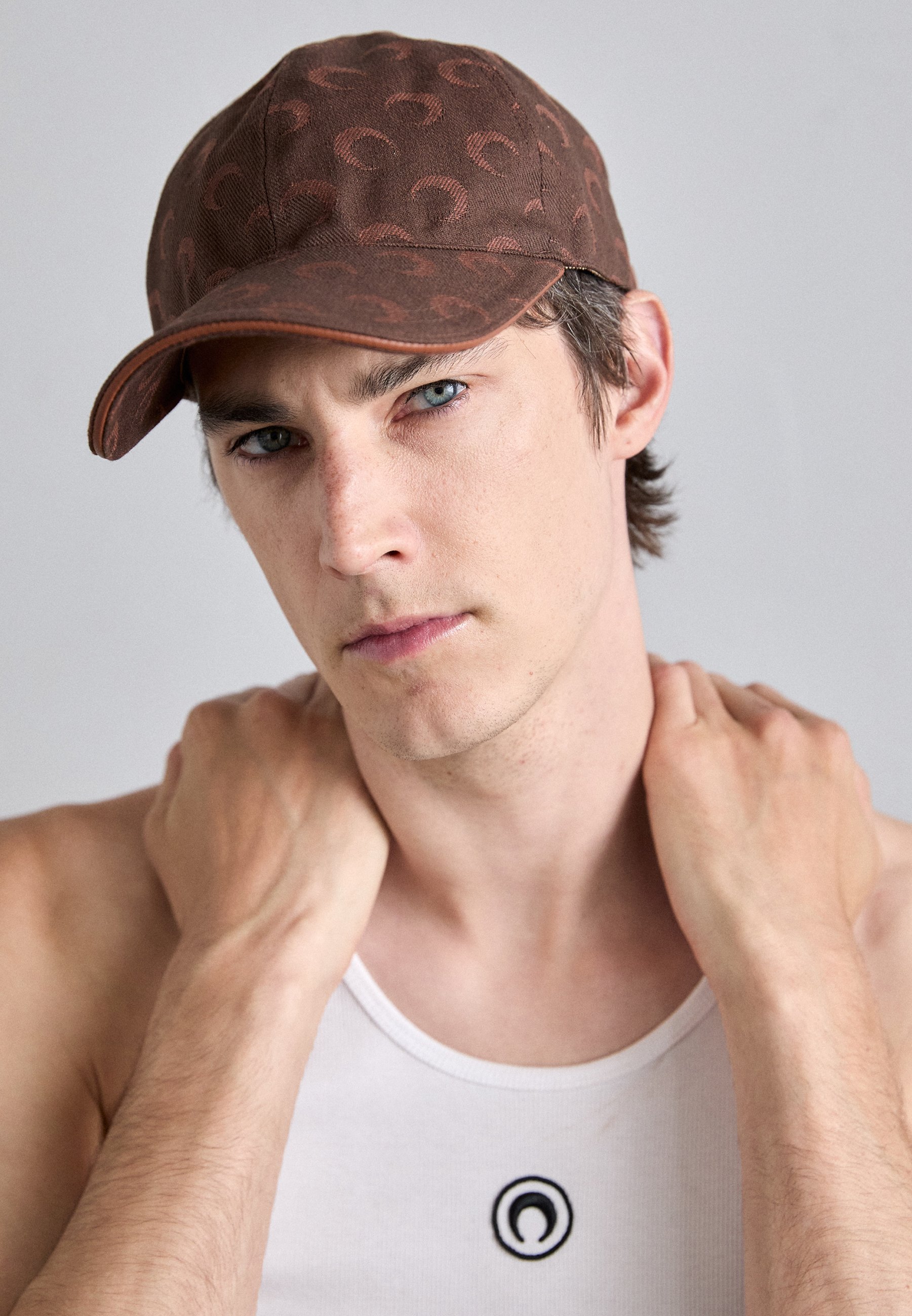 MARINE SERRE MOON BASEBALL UNISEX - Cap - deep brown/dark brown