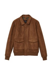 Faux leather jacket - tabacco
