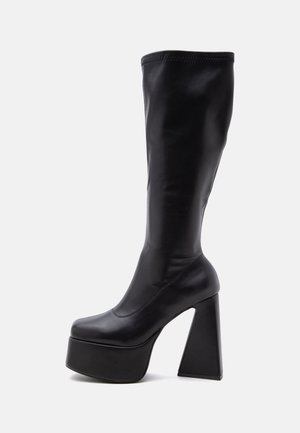 MARFA LONG BOOTS - Botas con plataforma - black