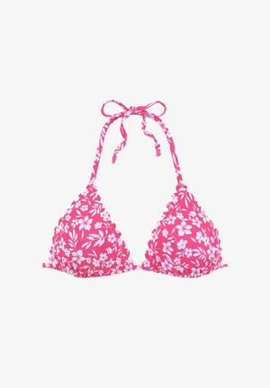 Haut de bikini - neonpink weiß