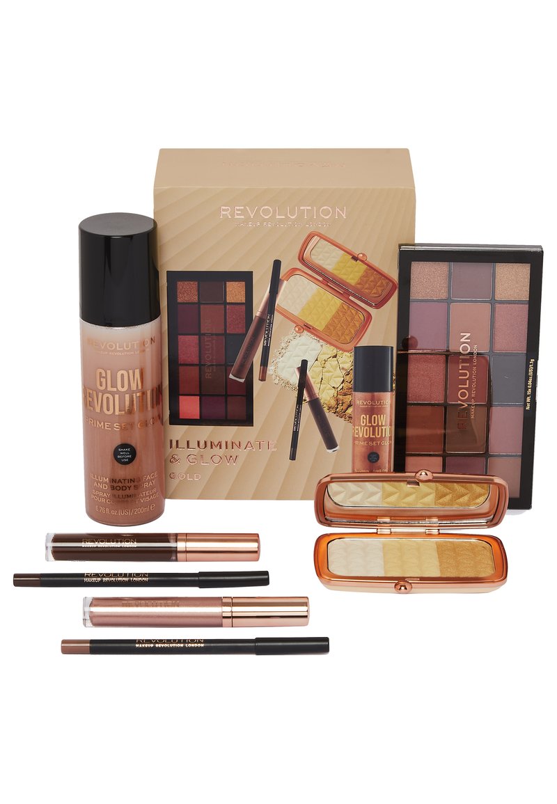 Wo Kann Man Make Up Revolution Kaufen Makeup Revolution ILLUMINATE & GLOW - Make-up Set - gold/goldfarben