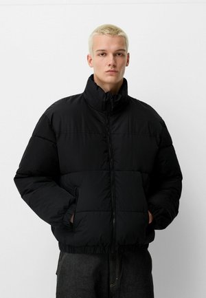 Bershka PUFFER - Winter jacket - black