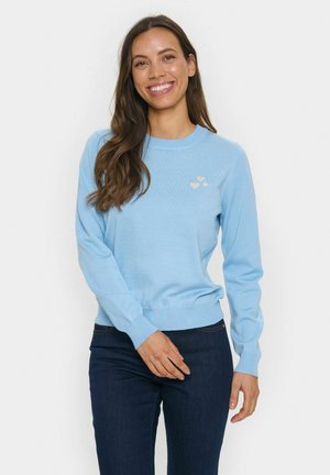 VALENTINA - Stickad tröja - airy blue