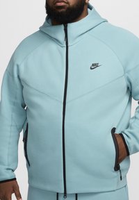 Nike Sportswear TECH - Zip-up sweatshirt - denim turquoise black