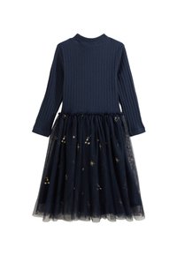 Monoprix BRODÉ - Robe pull - marine