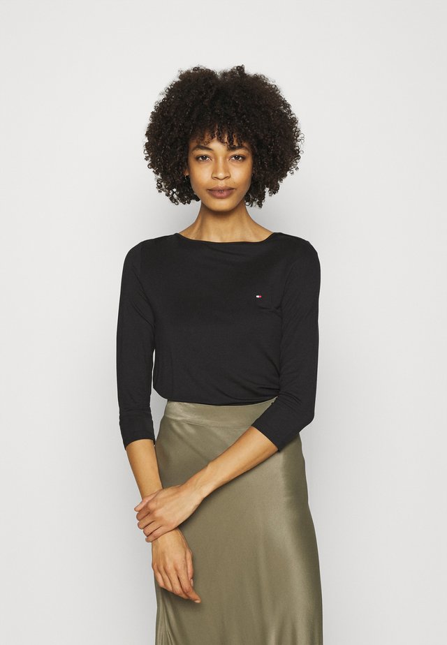 BOAT NECK TEE 3/4 - Langarmshirt - black