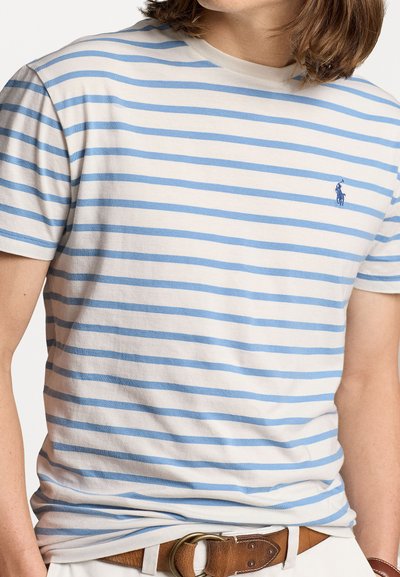 Polo Ralph Lauren CLASSIC FIT STRIPED JERSEY T-SHIRT - Apdrukāts T-krekls - nevis/vessel blue