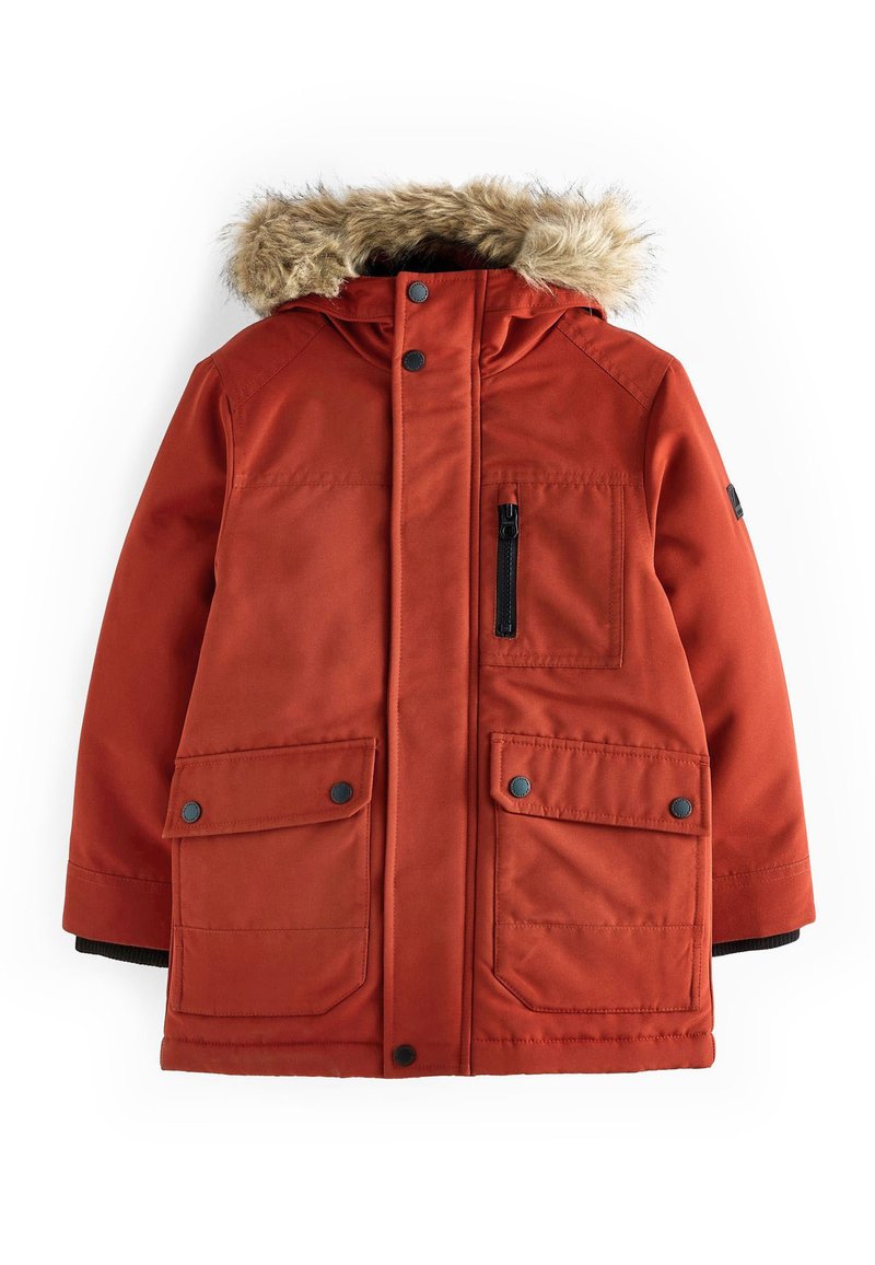 Next SHOWER RESISTANT FAUX FUR PARKA COAT - Vinterfrakke - red