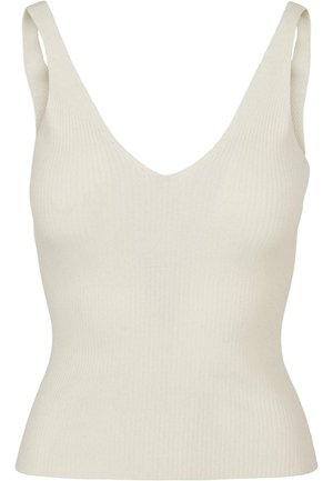 Urban Classics LADIES RIB KNIT TOP - Top - whitesand