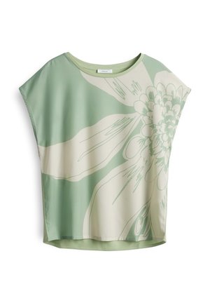OPUS, REGULAR FIT  FLORAL PRINT - Print T-shirt - green glow