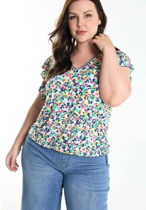 IMPRIMÉ TACHETÉ - T-shirt print - yellow