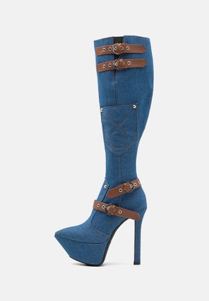 INSOMNIA - High heeled boots - denim