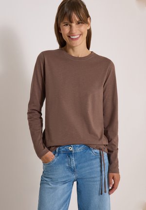 Cecil, LANGARM SHIRT MIT RUNDHALS UND TUNNELZUG - T-shirt à manches longues - urban taupe