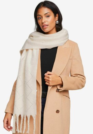 EMBELLISHED ARGYLE BRUSHED - REGULAR FIT - Bufanda - cream