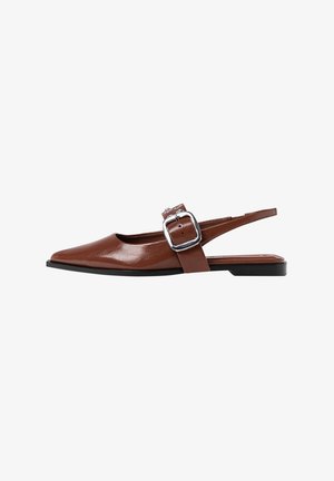 Stradivarius, Ballerines à brides arrière - brown