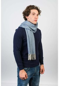 Dalle Piane Cashmere HERRINGBONE - Sjal / Tørklæder - cielo