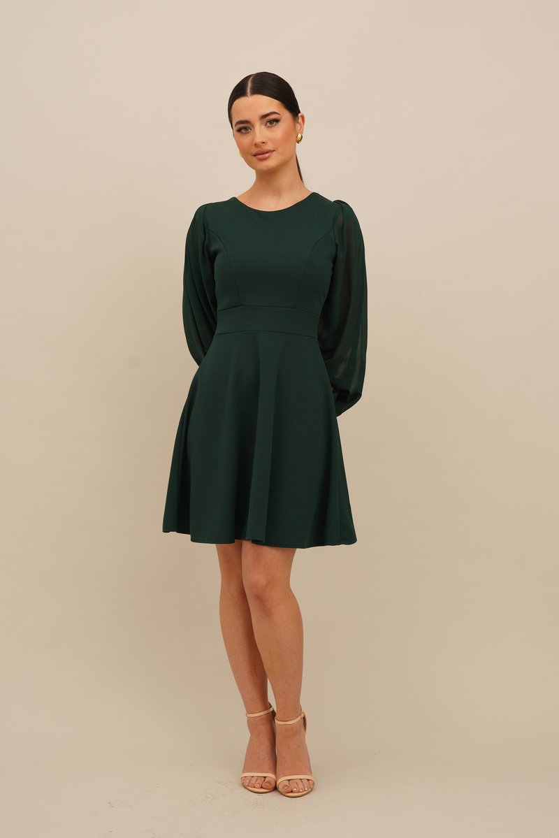 WAL G PETITE KAT SLEEVE DRESS - Jersey dress - forest green/dark green -  Zalando.ie