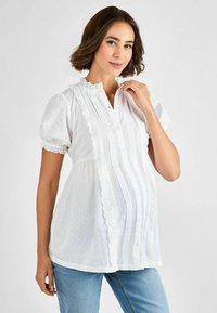 TRIM PINTUCK - Nööpidega pluus - white