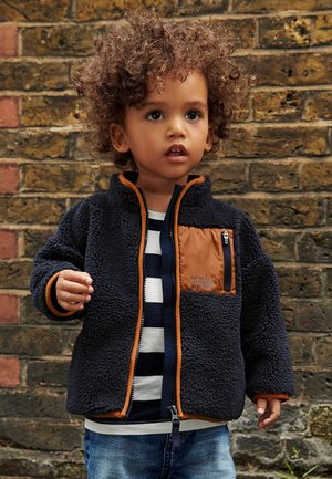Next LONG SLEEVE BORG ZIP THROUGH - Fleecejacke - navy