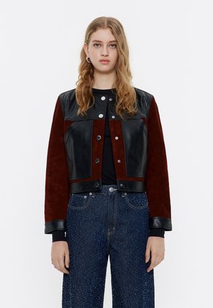 BICOLOR PIEL  - Chaqueta de cuero - black
