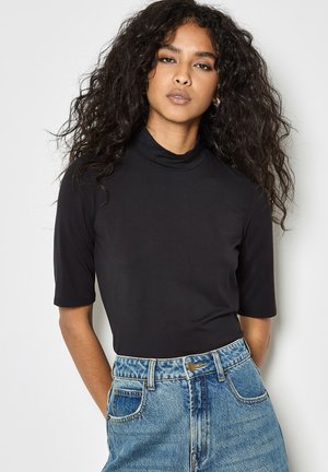 MOCK NECK - Camiseta básica - black