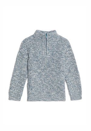 HALF ZIP - Stickad tröja - blue mix