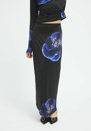 DAYA - Maxi skirt - multi black