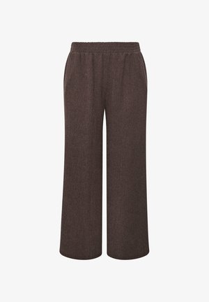 Yours Clothing, PLUS SIZE WIDE LEG TROUSERS - Housut - chocolate