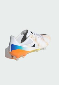 adidas Performance ADIZERO RS15 PRO SOFT GROUND RUGBY - Zapatillas fútbol para césped artificial - cloud white   core black   lucid tangerine
