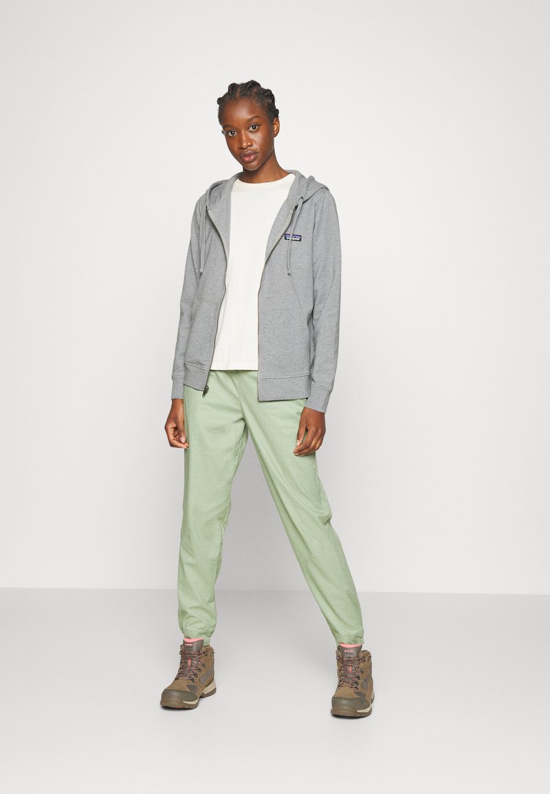 Patagonia AHNYA FULL ZIP HOODY - Zip-up sweatshirt - salt grey  heather/mottled grey - Zalando.de